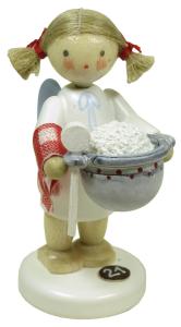 Flade Engel mit Rührschüssel (21) (Flade 61122) Engel mit Rühschüssel und Zahl '21'